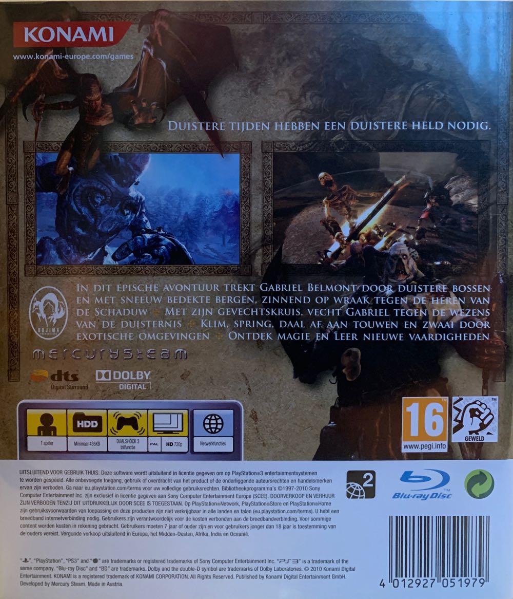 Castlevania Lords Of Shadow - Sony PlayStation 3 (PS3) (Konami - 1) video game collectible [Barcode 4012927051979] - Main Image 2