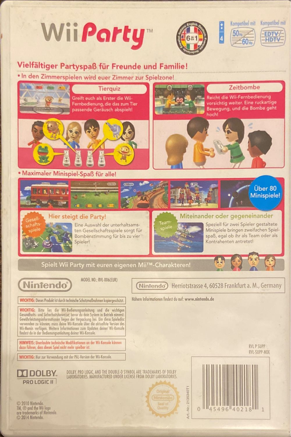 Wii Party - Nintendo Wii (Nintendo - 1-4) video game collectible [Barcode 045496402181] - Main Image 2