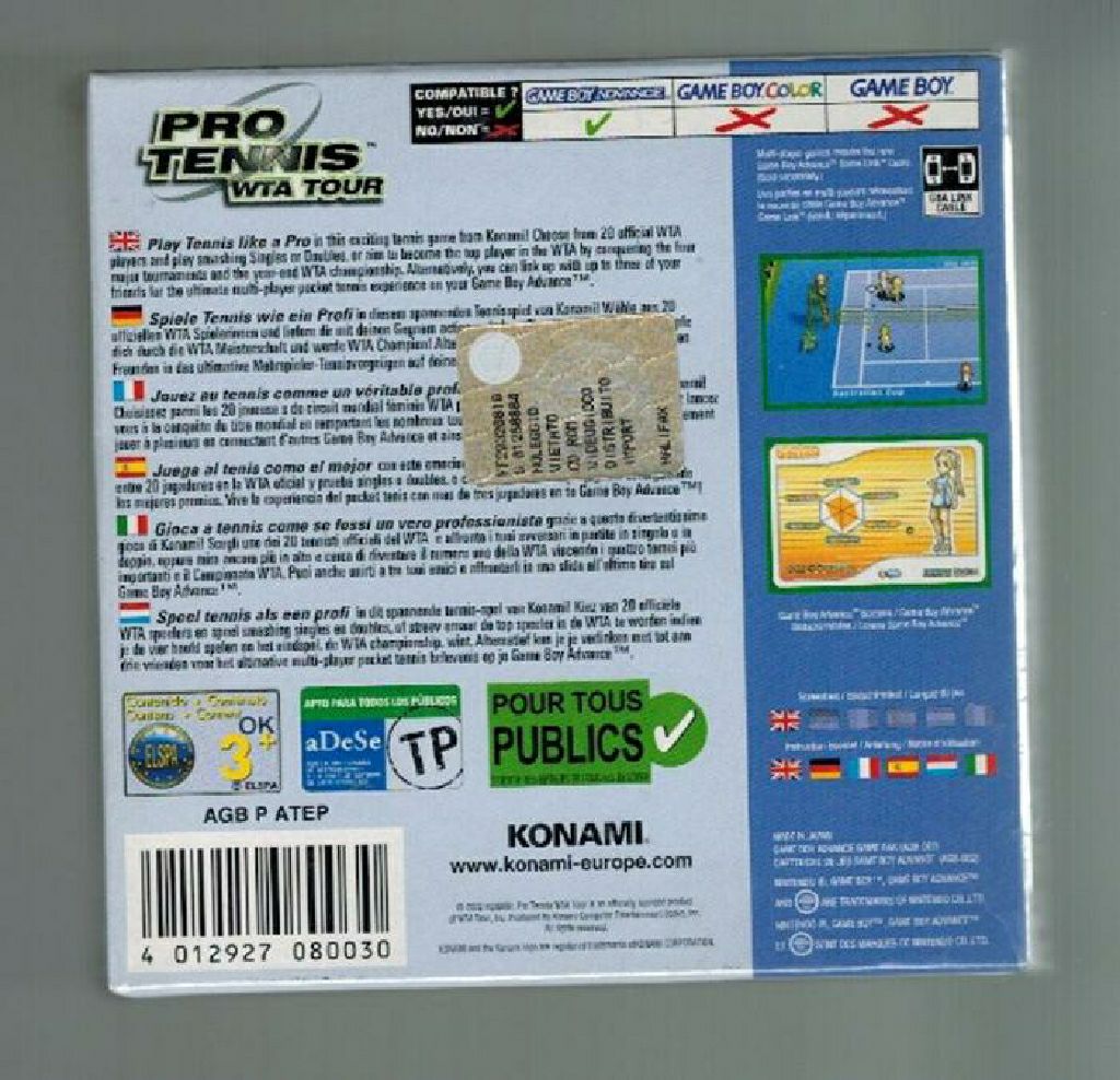 WTA Tour Tennis - Nintendo GameCube (Konami - 1-2) video game collectible [Barcode 083717400066] - Main Image 2