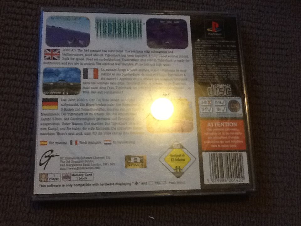 Tigershark - Sony PlayStation (GT Interactive - 1) video game collectible [Barcode 5029988001422] - Main Image 2