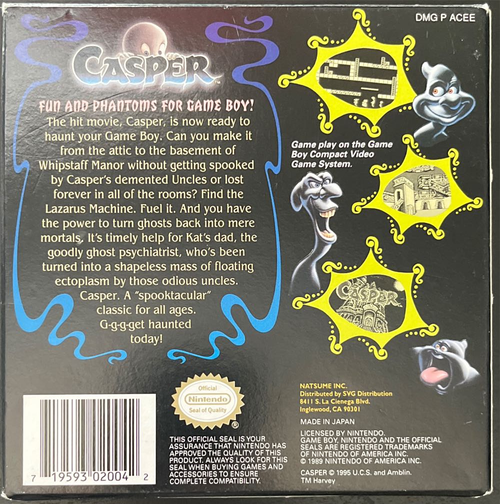 Casper - Nintendo Game Boy (Nintendo - 1) video game collectible [Barcode 719593020042] - Main Image 3