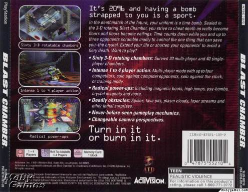 Blast Chamber - Sony PlayStation (Activision - 1-4) video game collectible [Barcode 047875552104] - Main Image 2