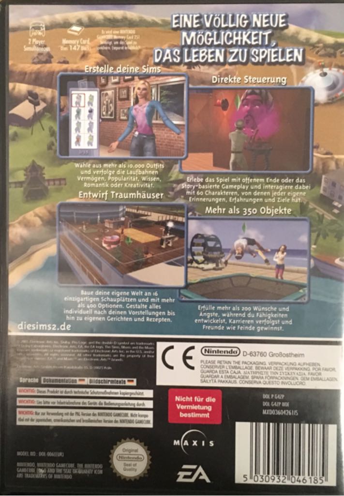 Die Sims 2 - Nintendo GameCube ((EA) Electronic Arts - 1-2) video game collectible [Barcode 5030932046185] - Main Image 2