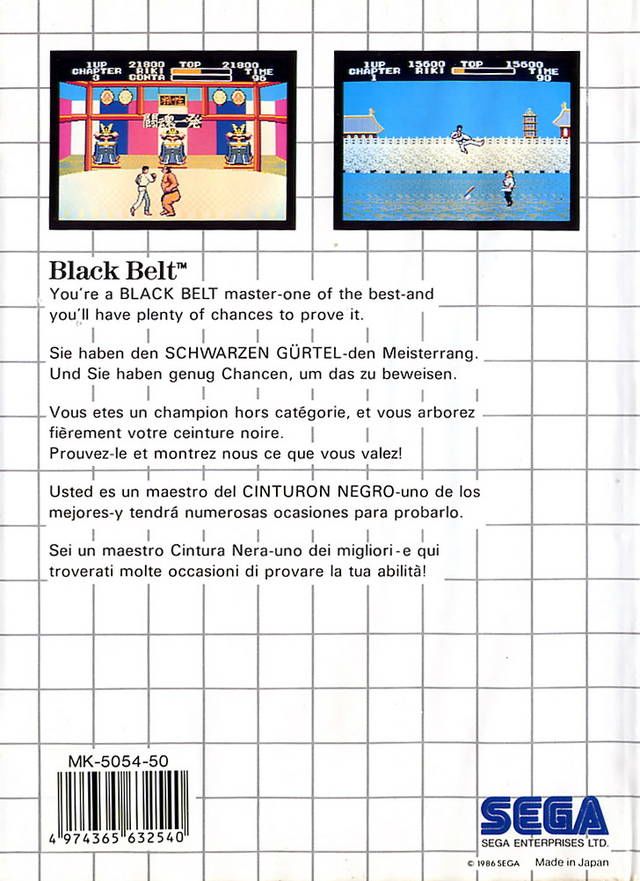 Black Belt - Sega Master System (Sega) video game collectible - Main Image 2