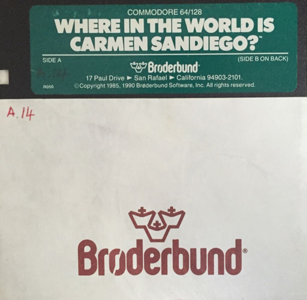 Where in the World is Carmen Sandiego? - Commodore 64 video game collectible - Main Image 1