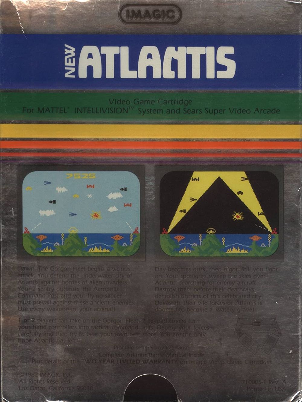 Atlantis - Intellivision (Imagic - 1) video game collectible - Main Image 2