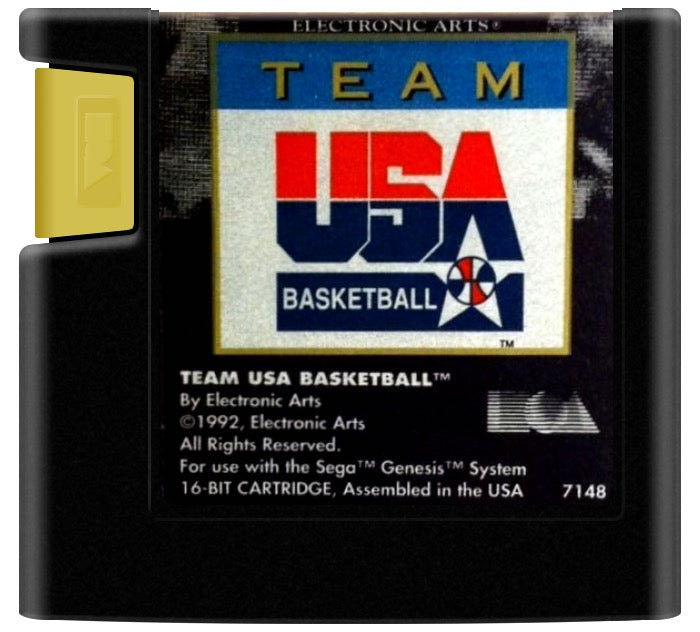Team USA Basketball - Sega Genesis (Mega Drive) (Electronic Arts - 1-2) video game collectible [Barcode 014633071481] - Main Image 3