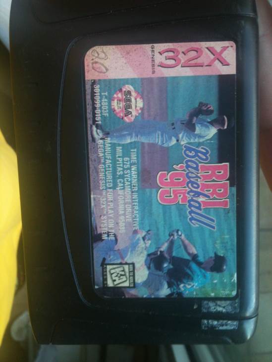 RBI Baseball 95 - Sega 32X (Time Warner Interactive - 2) video game collectible [Barcode 031763099512] - Main Image 2