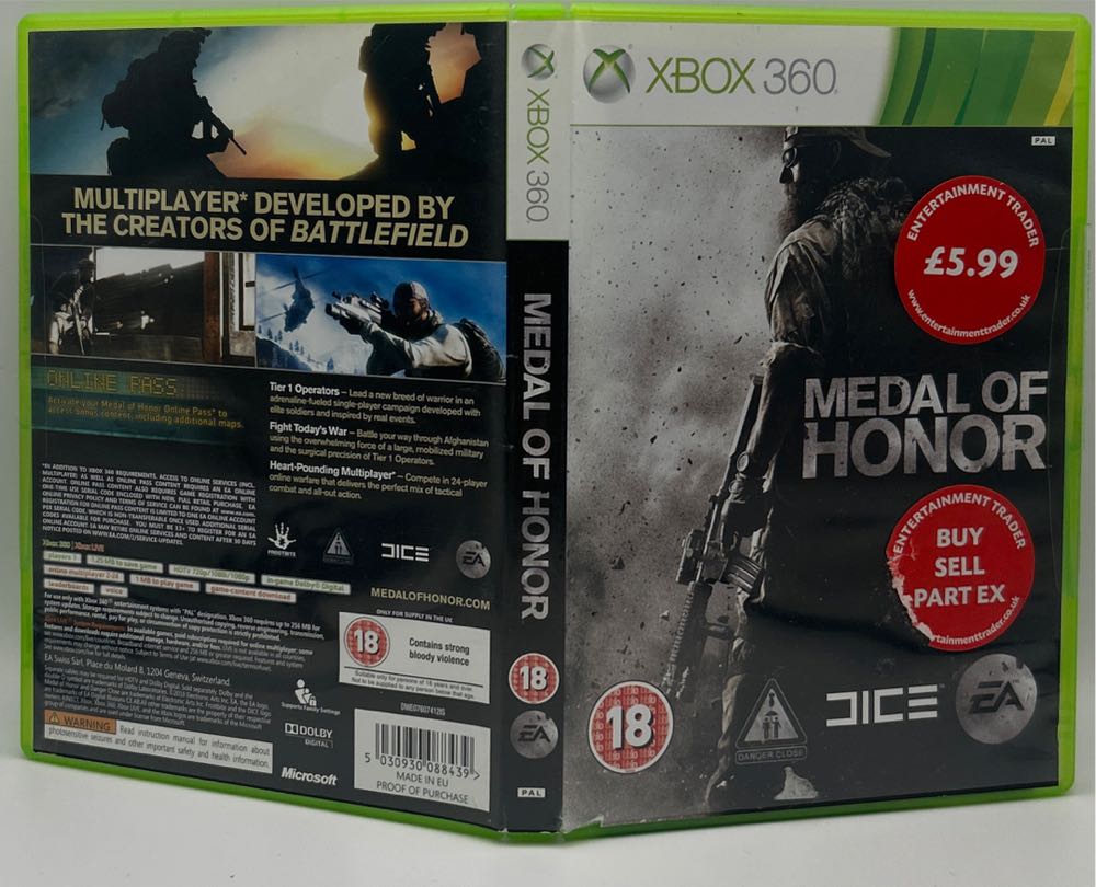 Medal Of Honor - Microsoft Xbox 360 (EA - 1) video game collectible [Barcode 5030930088439] - Main Image 3