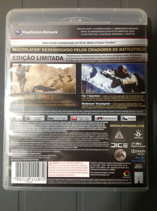 Medal of Honor - Sony PlayStation 3 (PS3) (Electronic Arts - 24) video game collectible [Barcode 7892110111072] - Main Image 2