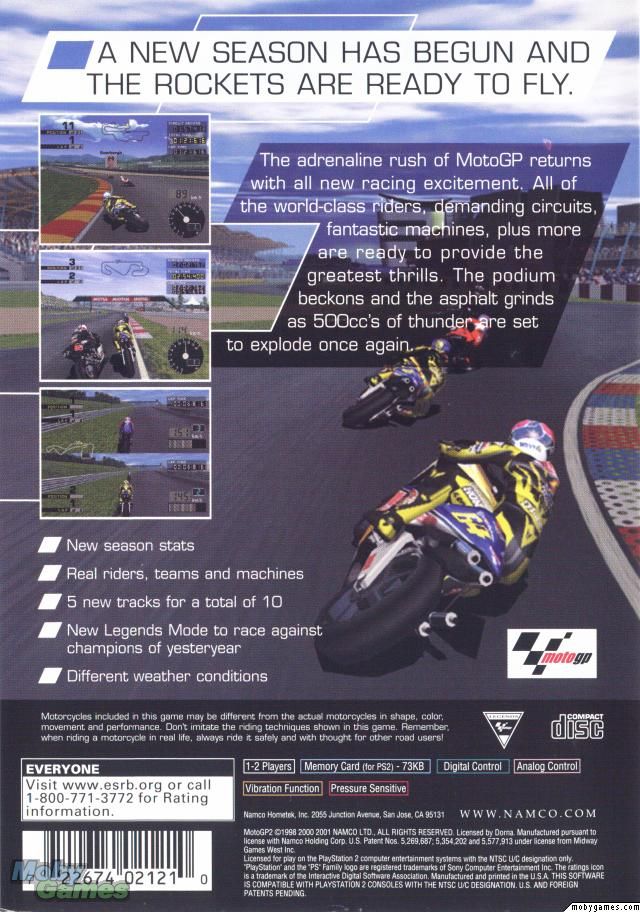 MotoGP 2 - Sony PlayStation 2 (PS2) (1-2) video game collectible [Barcode 711719306023] - Main Image 2