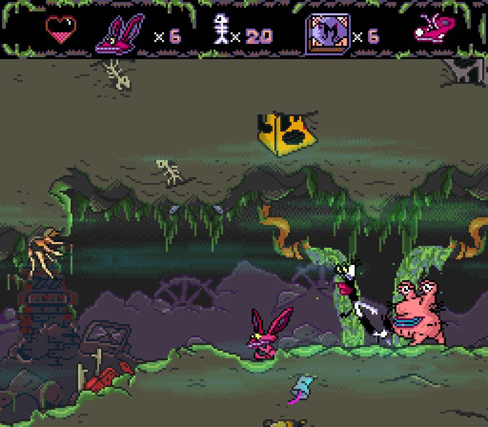 Aaahh!! Real Monsters - Nintendo Super Nintendo Entertainment System (SNES) (Viacom New Media - 1-2) video game collectible - Main Image 2