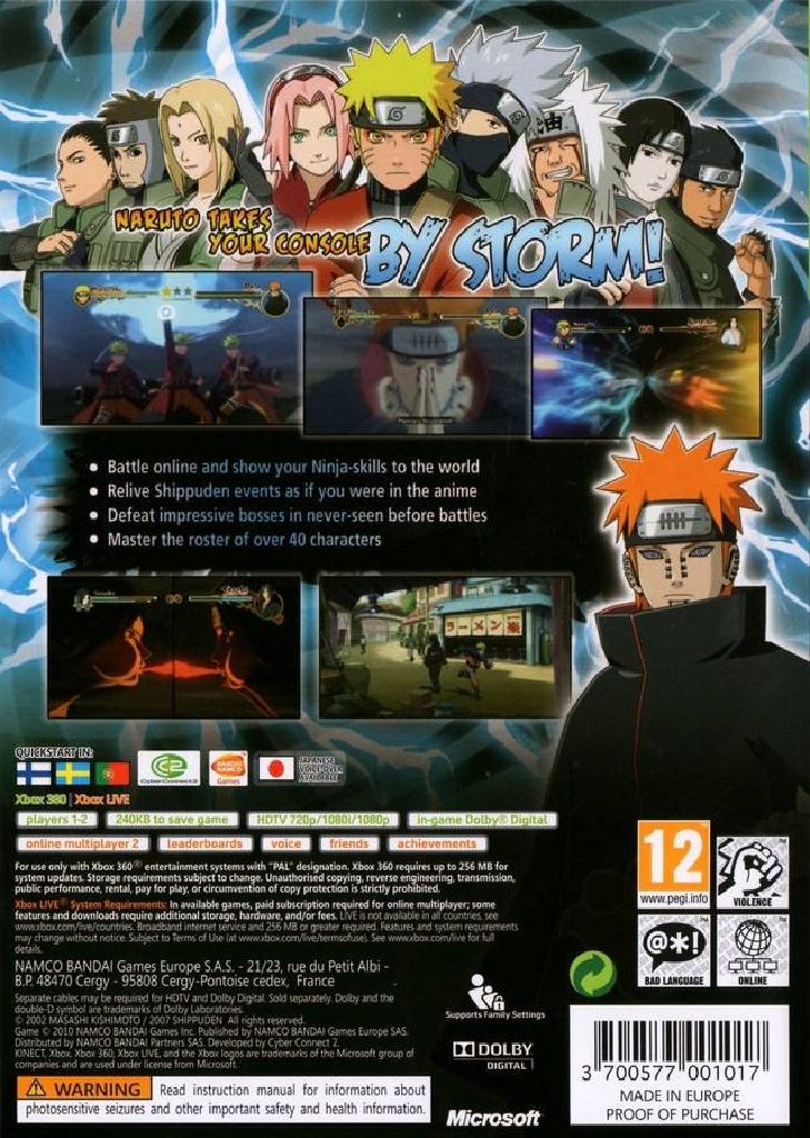 Naruto Shippuden Ultimate Ninja Storm 2 - Microsoft Xbox 360 video game collectible [Barcode 3700577001024] - Main Image 2