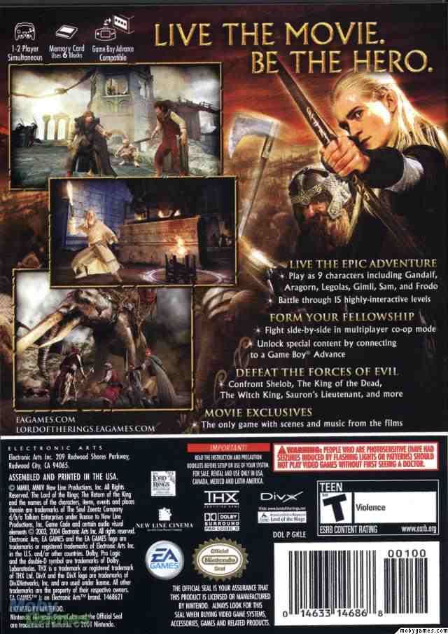 The Lord of the Rings: Return of the King - Nintendo GameCube video game collectible - Main Image 2