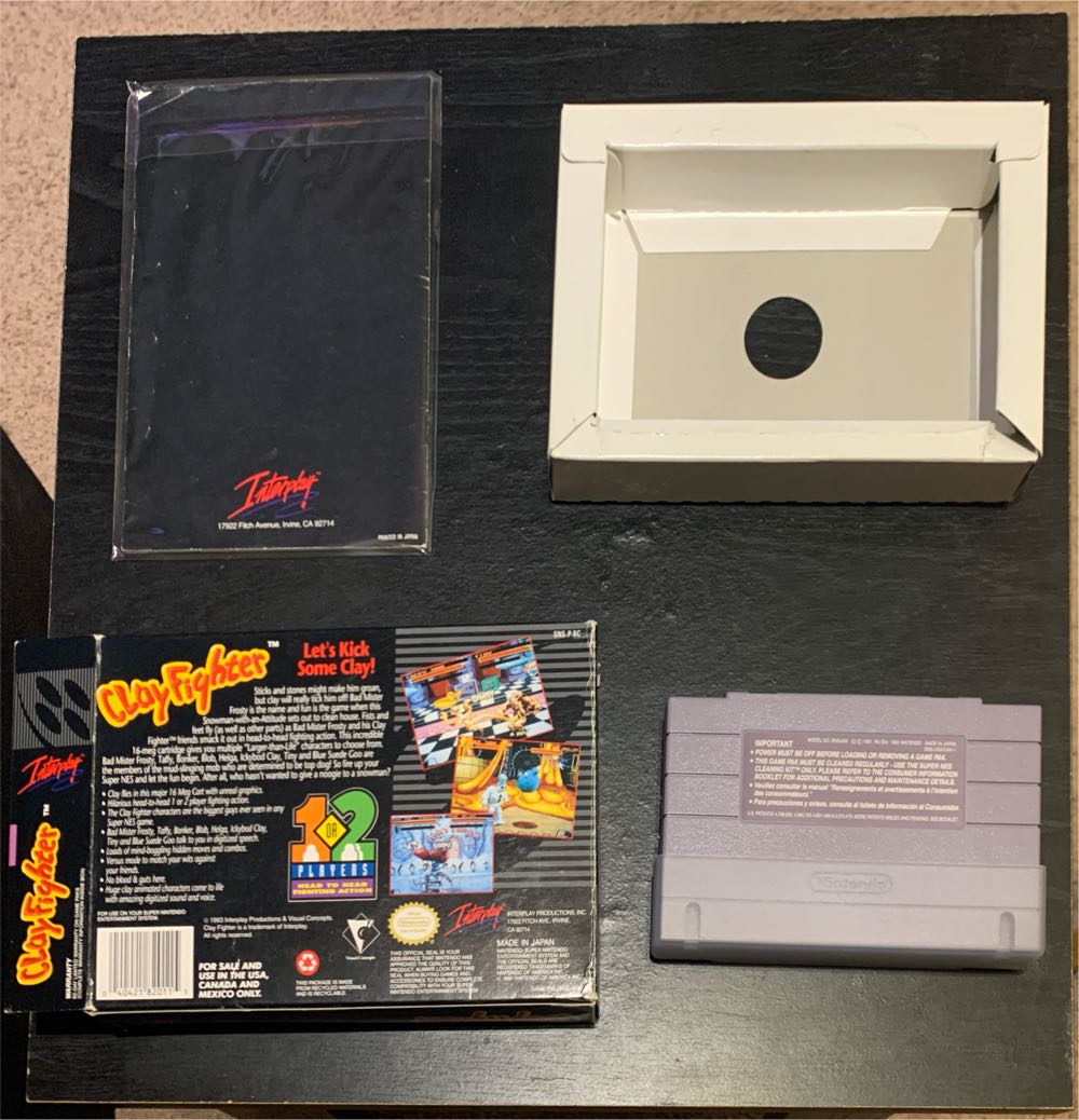 Clay Fighter - Nintendo Super Nintendo Entertainment System (SNES) (Interplay - 2) video game collectible [Barcode 040421820115] - Main Image 3