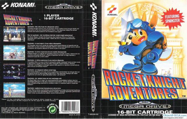 Rocket Knight Adventures - Sega Mega Drive (Konami - 1) video game collectible [Barcode 4988602610086] - Main Image 2