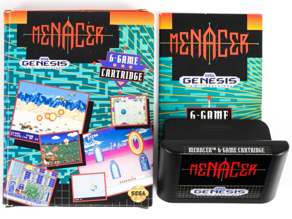 Menacer 6-Game Cartridge - Sega Genesis (Mega Drive) (Sega - 1-2) video game collectible [Barcode 010086016581] - Main Image 3