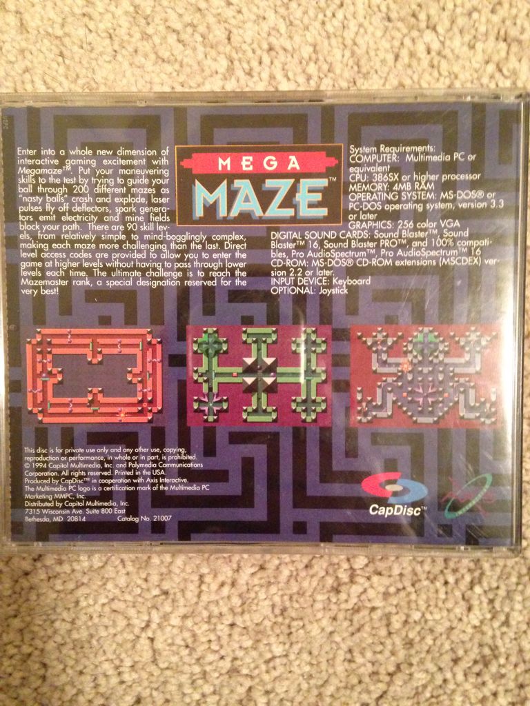 Mega Maze - PC (Phillips Interactive Media - 1) video game collectible - Main Image 2