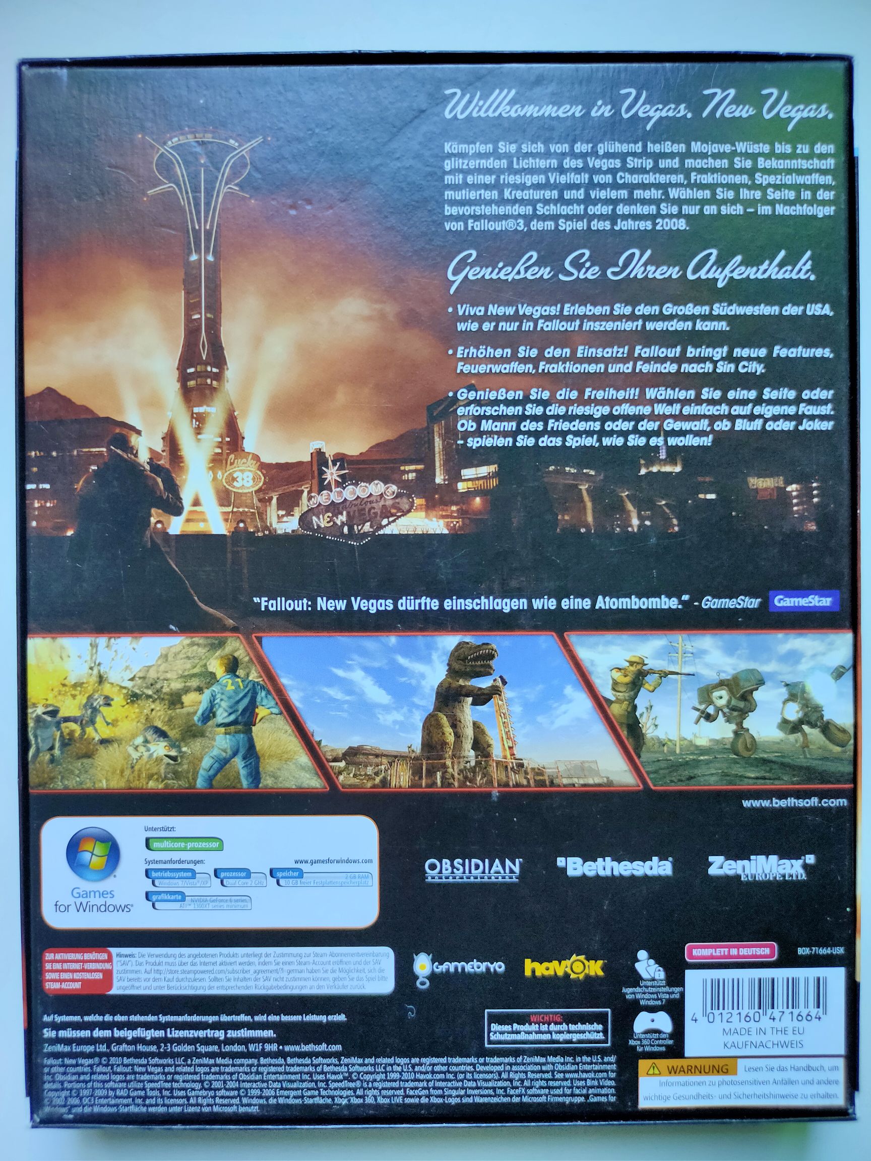 Fallout New Vegas - PC video game collectible [Barcode 4012160471664] - Main Image 2