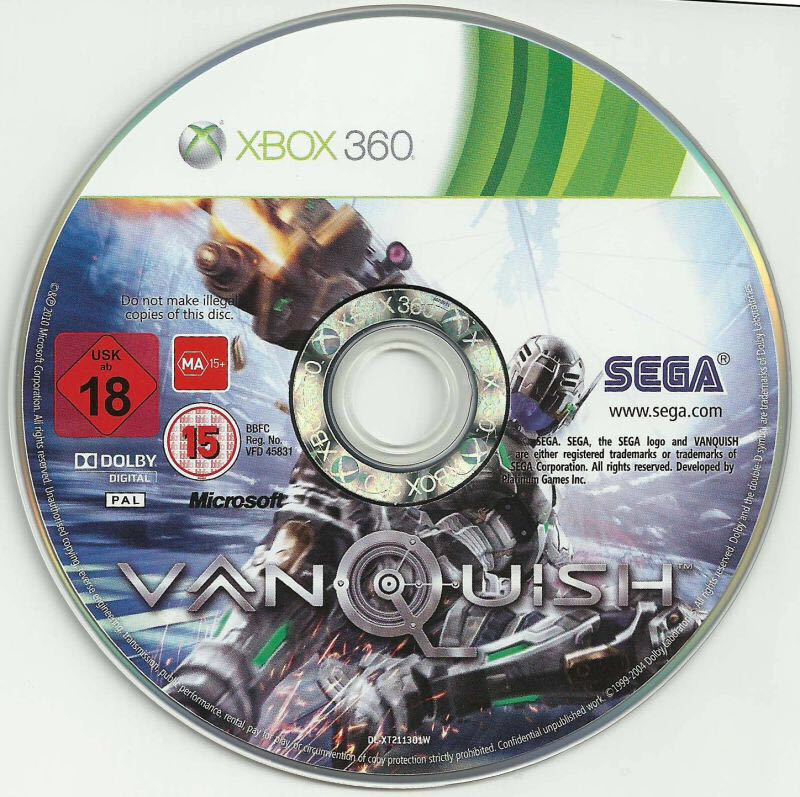 Vanquish - Microsoft Xbox 360 (Sega - 1) video game collectible [Barcode 5055277007431] - Main Image 3