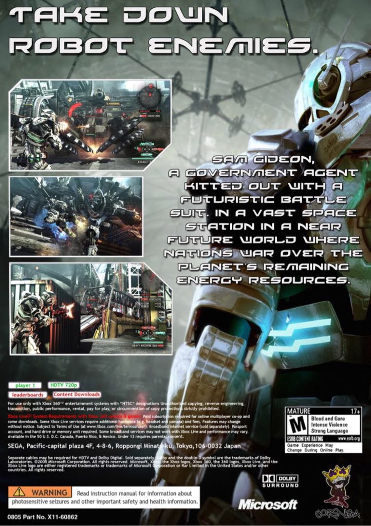 Vanquish - Sony PlayStation 3 (PS3) (Sega - 1) video game collectible [Barcode 5055277009688] - Main Image 2