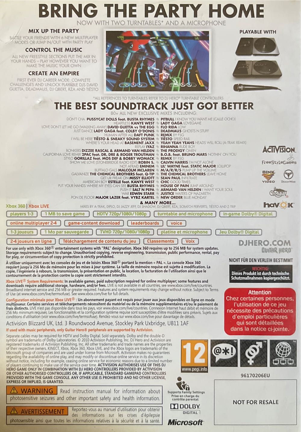 DJ Hero 2 - Microsoft Xbox 360 video game collectible [Barcode 5030917090141] - Main Image 2