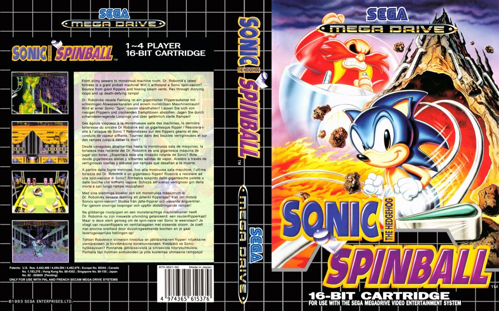 Sonic The Hedgehog Spinball - Sega Mega Drive (Sega) video game collectible - Main Image 2