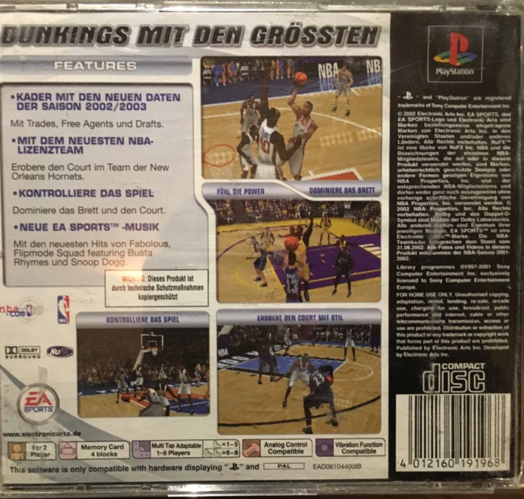 Nba Live 2003 - Sony PlayStation video game collectible [Barcode 4012160191968] - Main Image 2