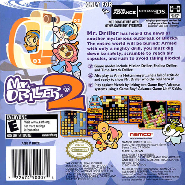 Mr. Driller 2 - Nintendo Switch Online (Namco - 1-2) video game collectible [Barcode 722674500074] - Main Image 2