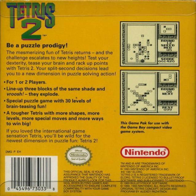Tetris 2 - Nintendo Game Boy video game collectible - Main Image 2