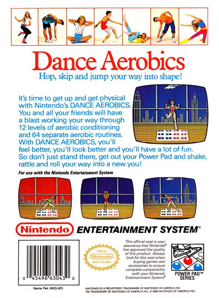 Dance Aerobics - Nintendo Entertainment System (NES) (Nintendo) video game collectible - Main Image 2