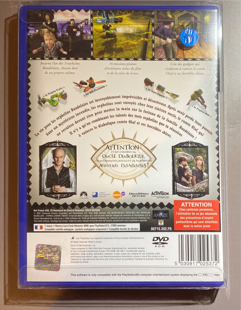 Les Desastreuses Aventures Des Orphelins Baudelaire - Sony PlayStation 2 (PS2) (Amaze Entertainment) video game collectible [Barcode 5030917025372] - Main Image 3
