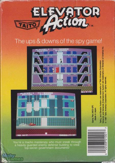 Elevator Action - Nintendo Entertainment System (NES) video game collectible - Main Image 2