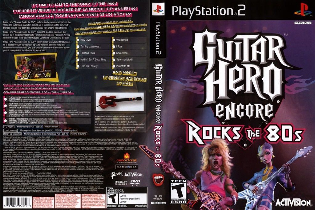 Guitar Hero: Rocks the 80s - Sony PlayStation 2 (PS2) (Activision Blizzard - 2) video game collectible [Barcode 047875950818] - Main Image 2