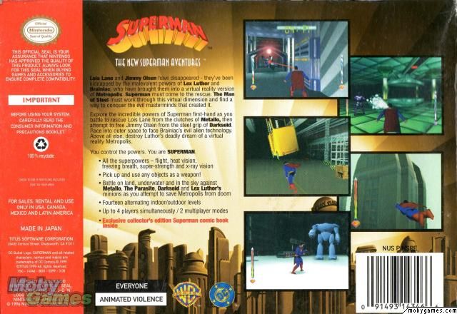 Superman - Nintendo 64 (N64) video game collectible - Main Image 2