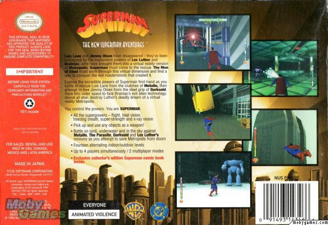 Superman - Nintendo 64 (N64) video game collectible - Main Image 2