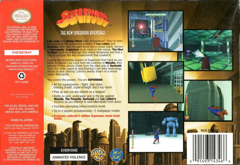 Superman - Nintendo 64 (N64) (Titus Software - 1-4) video game collectible - Main Image 2