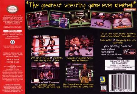 WWF Wrestlemania 2000 - Nintendo 64 (N64) (THQ - 4) video game collectible [Barcode 785138301136] - Main Image 2