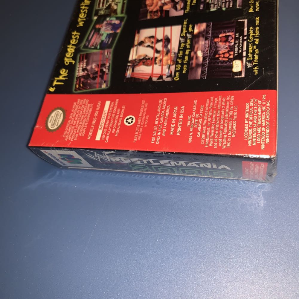 WWF Wrestlemania 2000 - Nintendo 64 (N64) (THQ - 4) video game collectible [Barcode 785138301136] - Main Image 3