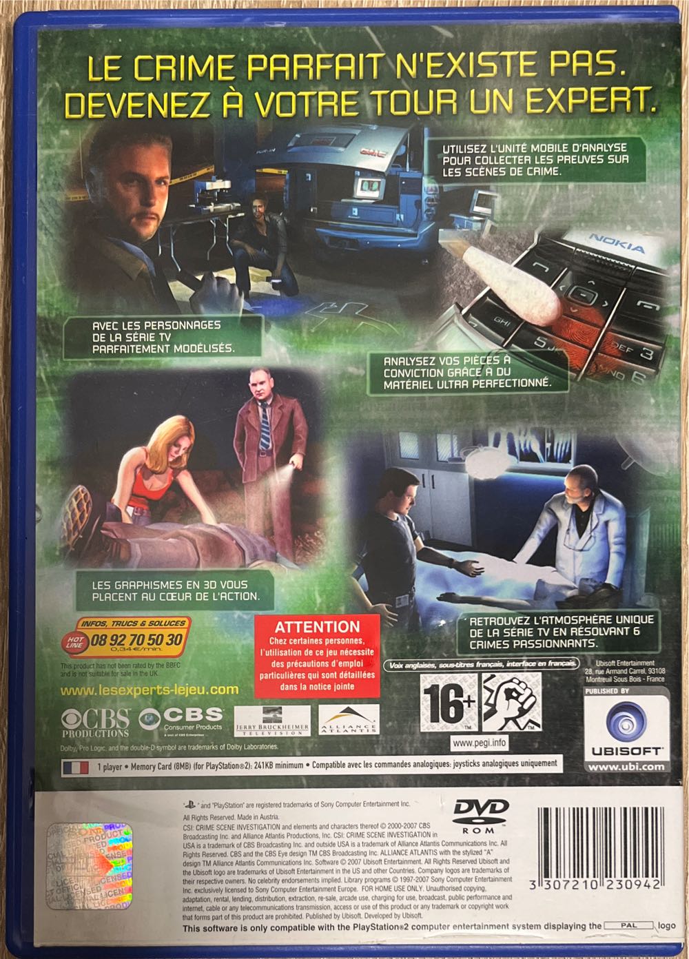 PS2 / Les Experts : Crime Scene Investigation Las Vegas - Crimes En Serie - Sony PlayStation 2 (PS2) (1) video game collectible [Barcode 3307210230942] - Main Image 2