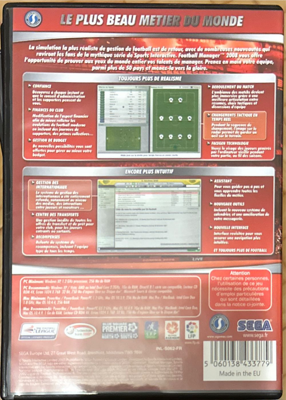 Football Manager 2008 - PC video game collectible [Barcode 5060138433779] - Main Image 2