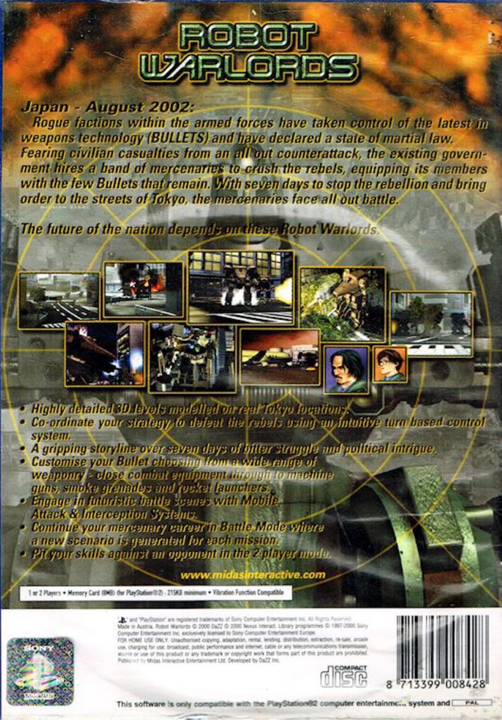 Robot Warlords - Sony PlayStation 2 (PS2) (Bigben Interactive - 1-2) video game collectible [Barcode 8713399012548] - Main Image 2