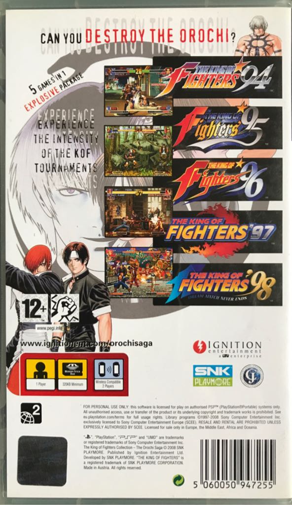 The King of Fighters Collection The Orochi Saga - Sony PlayStation Portable (PSP) video game collectible [Barcode 5060050947255] - Main Image 2