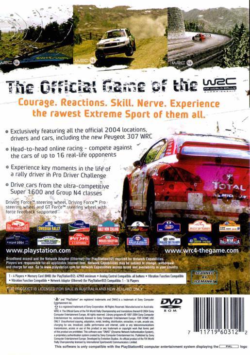 WRC 4 - Sony PlayStation 2 (PS2) (Sony Computer Entertainement Europe - 2) video game collectible [Barcode 711719603023] - Main Image 2
