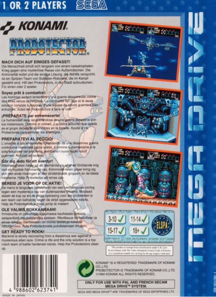 Probotector (cartmod) - Sega Megadrive (Boite Et Notice) video game collectible - Main Image 2