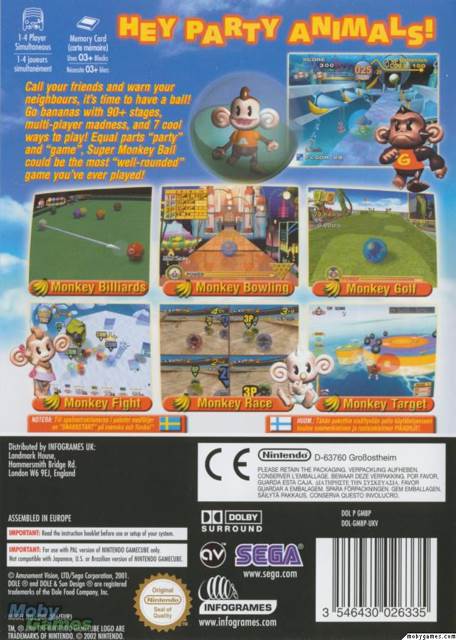 Super Monkey Ball - Nintendo GameCube video game collectible [Barcode 3546430026366] - Main Image 2