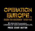 Operation Europe: Path To Victory 1939-45 (NEW) - Nintendo Super Nintendo Entertainment System (SNES) (Koei) video game collectible [Barcode 040198000680] - Main Image 2