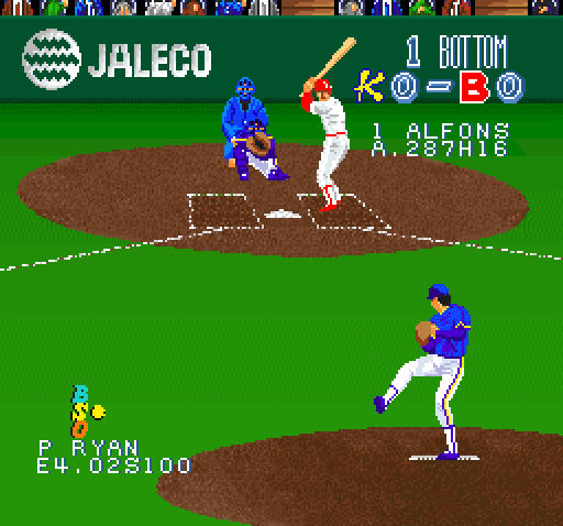 Super Bases Loaded - Nintendo Super Nintendo Entertainment System (SNES) (Jaleco - 2) video game collectible [Barcode 032264700013] - Main Image 3