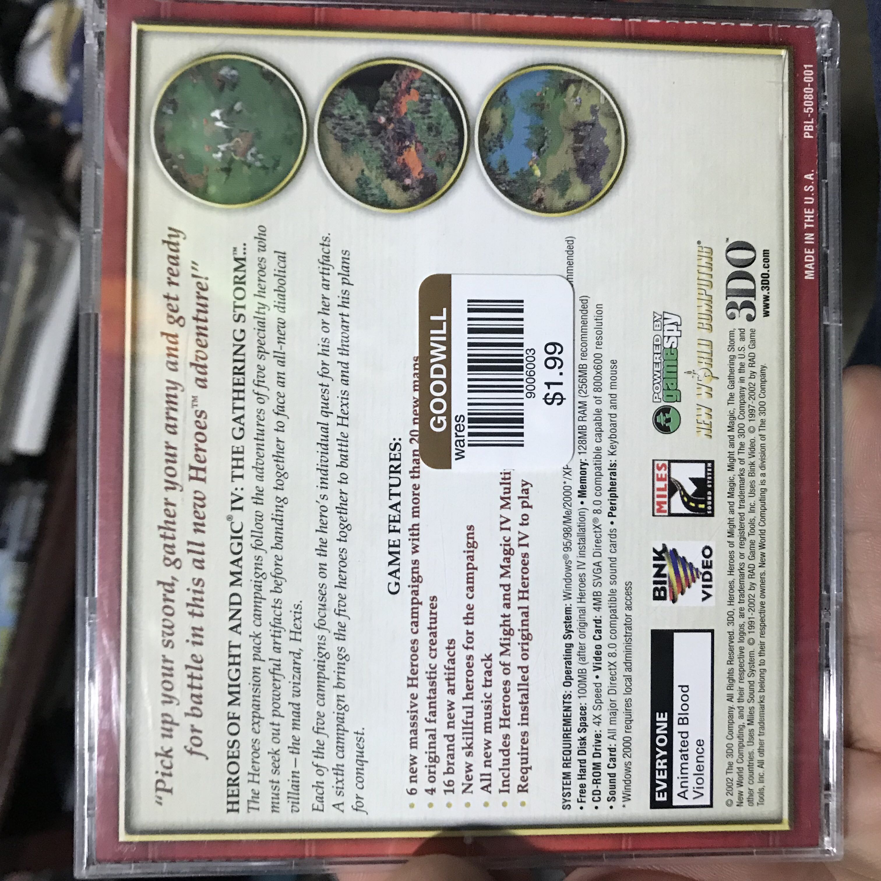 Heroes Of Might And Magic IV : The Gathering Storm - PC (The 3DO Company) video game collectible [Barcode 790561508021] - Main Image 2