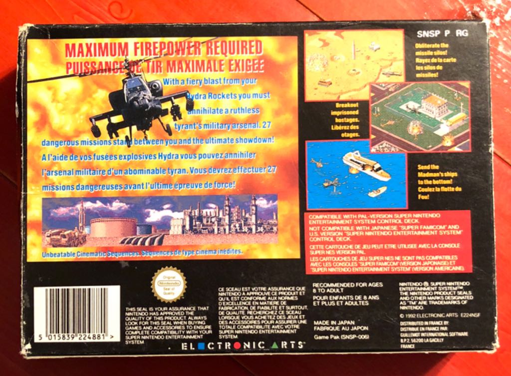 Desert Strike : Return To The Gulf - Nintendo Super Nintendo Entertainment System (SNES) (1) video game collectible [Barcode 5015839224881] - Main Image 2